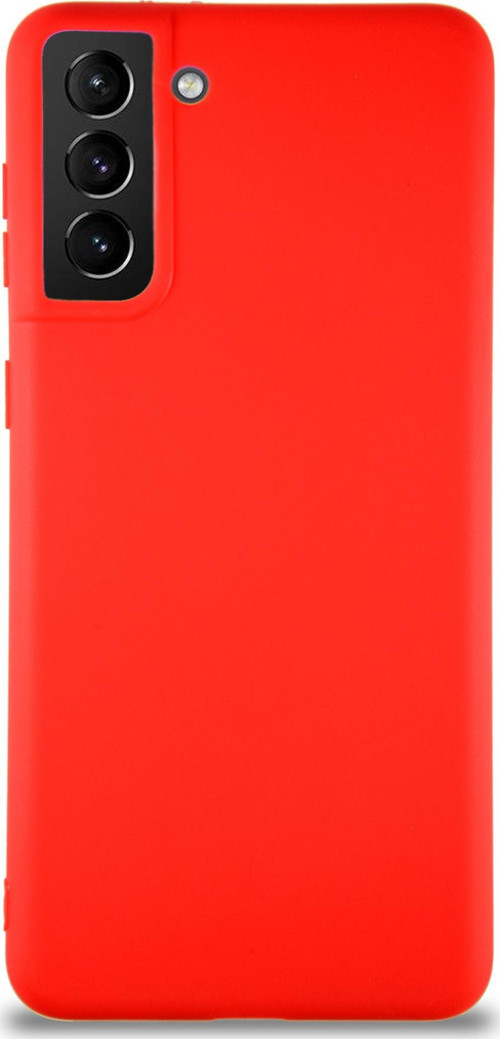 Samsung Galaxy S21 Plus Kılıf Soft Premier Renkli Silikon Kapak - Kırmızı