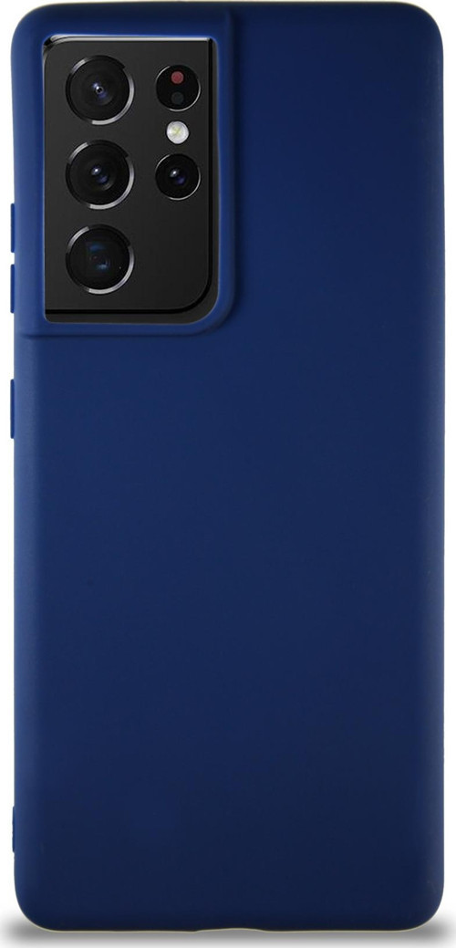 Samsung Galaxy S21 Ultra Kılıf Soft Premier Renkli Silikon Kapak - Lacivert