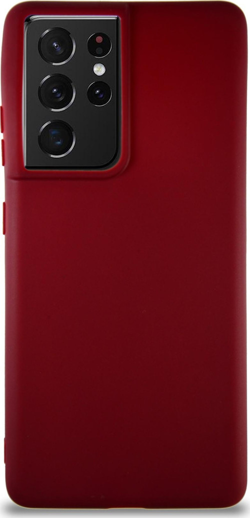 Samsung Galaxy S21 Ultra Kılıf Soft Premier Renkli Silikon Kapak - Mürdüm
