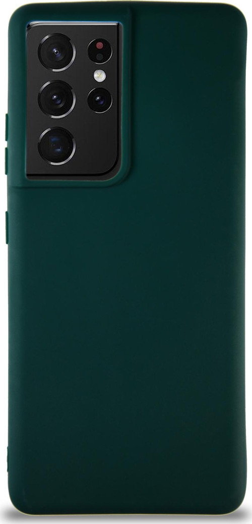 Samsung Galaxy S21 Ultra Kılıf Soft Premier Renkli Silikon Kapak - Yeşil
