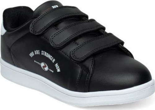 Milena 037-24 Deri Cırtlı Fashion Kadın Sneaker Siyah Beyaz