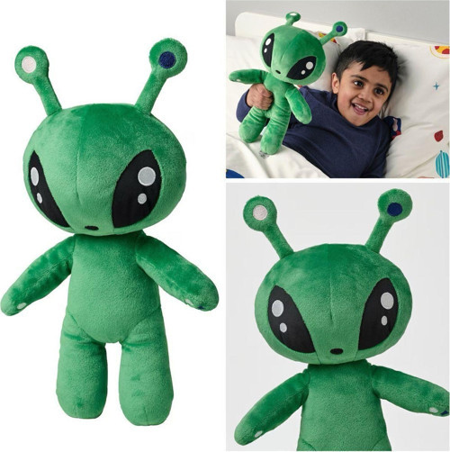 Aftonsparv 34 Cm Yeşil Uzaylı Alien Yumuşak Peluş Oyuncak