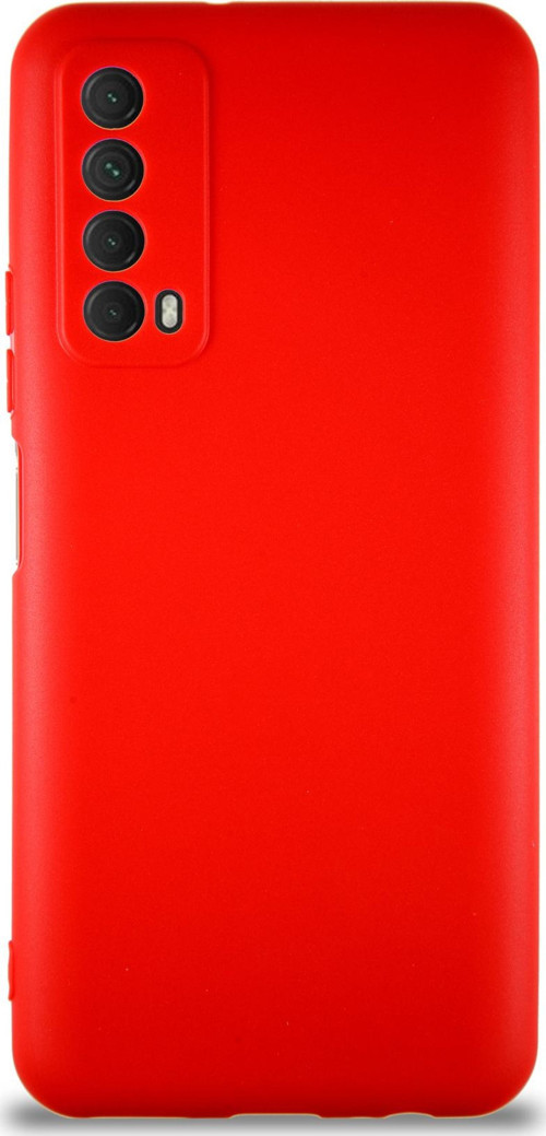 Huawei P Smart 2021 Kılıf Soft Premier Renkli Silikon Kapak - Kırmızı