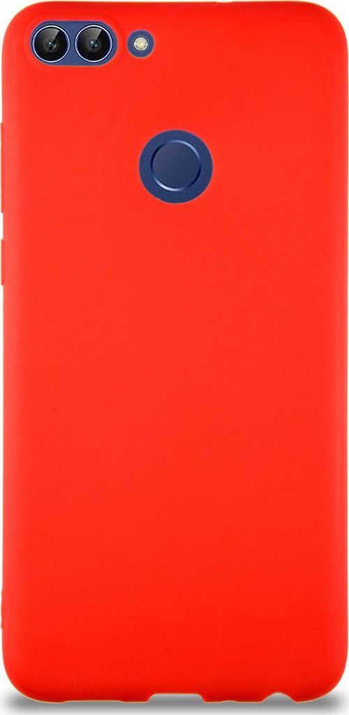 Huawei P Smart Kılıf Soft Premier Renkli Silikon Kapak - Kırmızı