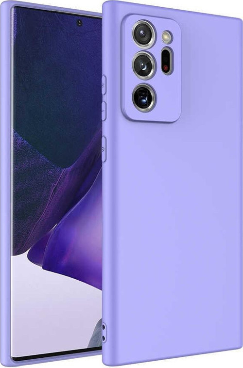 Samsung Galaxy Note 20 Ultra Kapak Kamera Korumalı Içi Kadife Lansman Silikon Kılıf - Lila