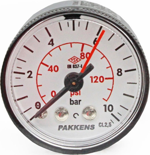 0-10 Bar 40 mm Arkadan Bağlantılı Kuru Manometre G 1/8 inç