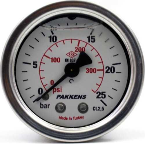 0-25 Bar 63 mm Arkadan Bağlantılı Gliserinli Manometre G 1/4 inç