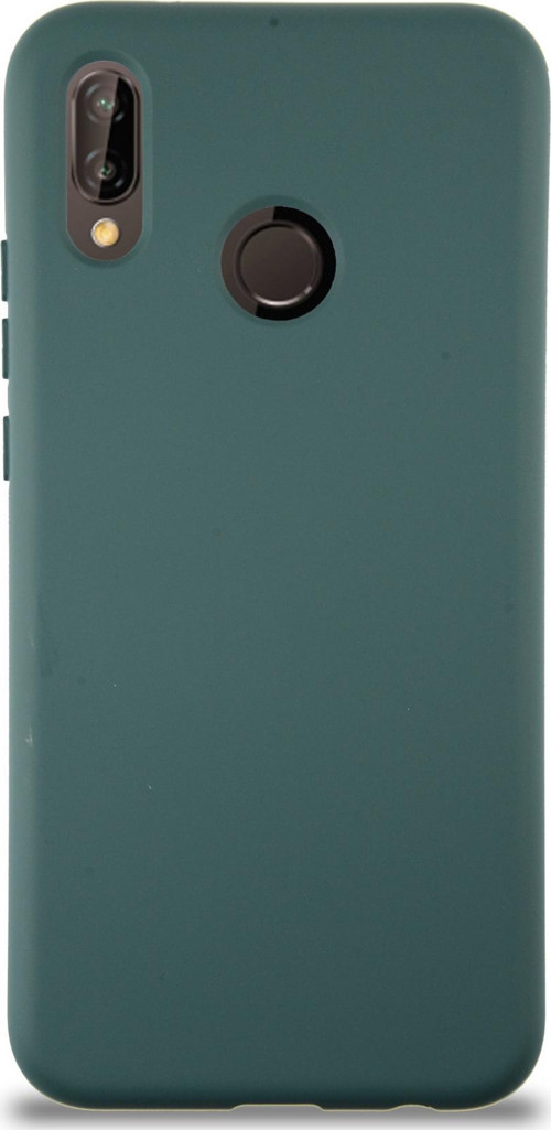 Huawei P20 Lite Kapak İçi Kadife Lansman Silikon Kılıf - Yeşil