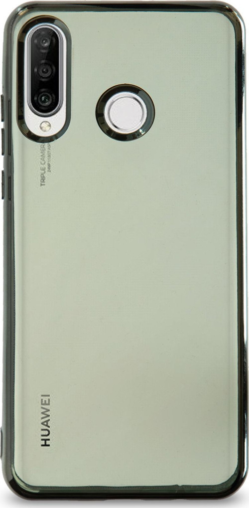 Huawei P30 Lite Kılıf Renkli Şeffaf Exclusive Silikon Kapak - Yeşil