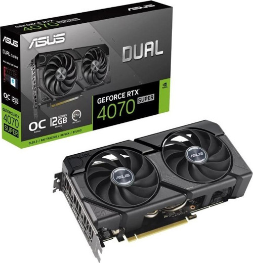 Geforce Dual-rtx4070s-o12g-evo Super Oc 12gb Gddr6x 192bıt 1xhdmı 3xdp Ekran Kartı