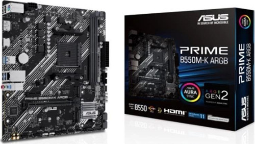 Prıme B550m-k Argb Ddr4 5100mhz 1xhdmı 1xdp 2xm.2 Usb 3.2 Matx Am4 (amd Am4 5000/4000