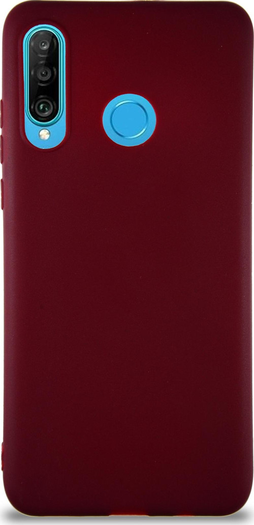 Huawei P30 Lite Kılıf Soft Premier Renkli Silikon Kapak - Mürdüm