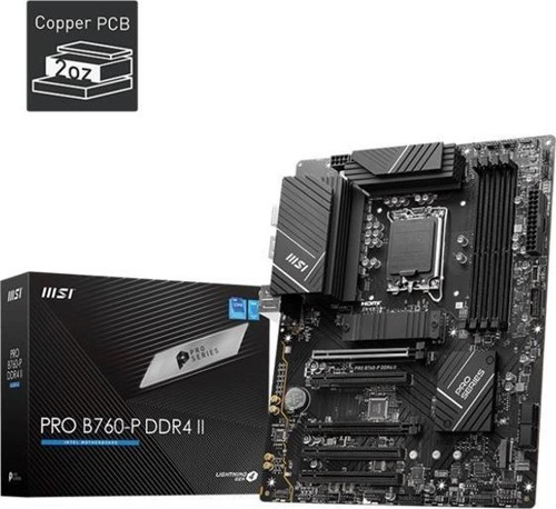 Pro B760-p Ddr4 Iı 5333mhz 1xhdmı 1xdp 2xm.2 Usb 3.2 Atx 1700p (12. / 13. Ve 14. Nesil