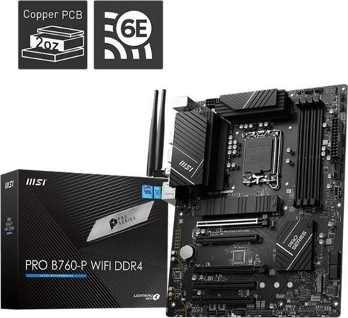 Pro B760-p Wıfı Ddr4 4000mhz 1xhdmı 1xdp 2xm.2 Usb 3.2 Atx 1700p (12. / 13. Ve 14. Nesi