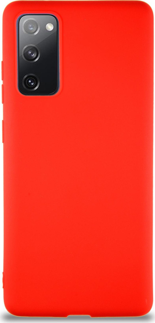 Samsung Galaxy S20 FE Kılıf Soft Premier Renkli Silikon Kapak - Kırmızı