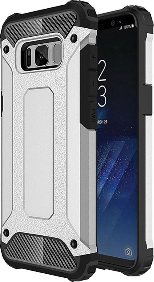 Samsung Galaxy S8 Kapak Çift Katmanlı Zırh Tank Kılıf - Gri