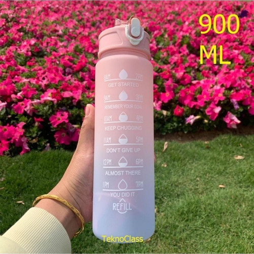Motivasyonel Su Matarası Su Şişesi Suluk 900 Ml Tritan Spor Salonu Su Şişesi Bpa Içermez Suluk