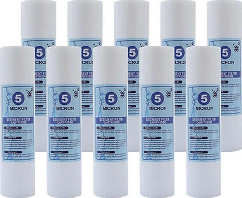 Açık Kasa Su Arıtma Cihazı 10 İnc 5 Mikron Sediment Spun Filtre (10 Adet)