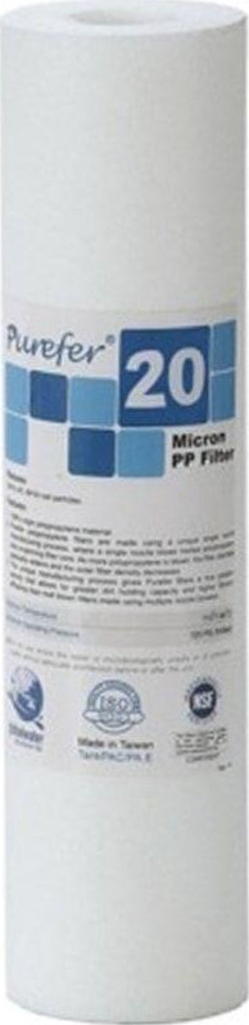 Aquames - Su Arıtma 10'' 20 Mikron Tortu Filtresi Nsf Sertifikalı