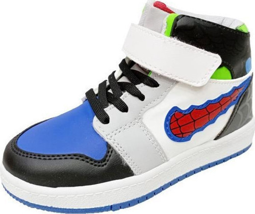048 Deri Sneakers Çocuk Spor Ayakkabı 31-35 Sax Siyah Buz