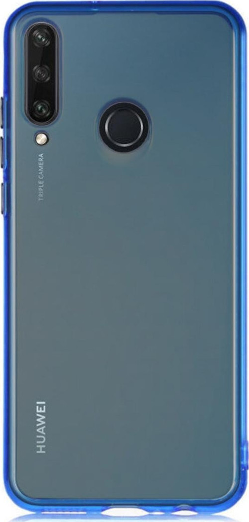 Huawei Y6P Kılıf Renkli Şeffaf Kapak - Mavi