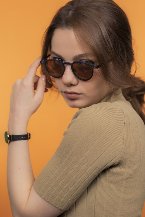 Lucia Mat Lacivert Unisex Polarize Güneş Gözlüğü