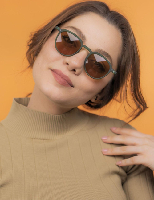 Lucia Mat Yeşil Unisex Güneş Gözlüğü