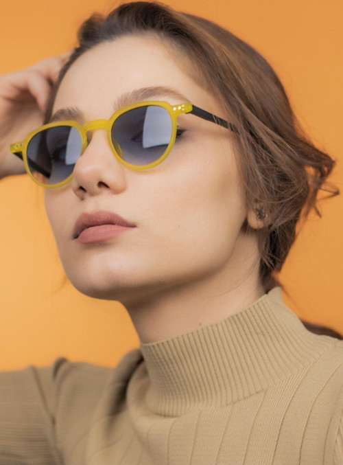 Lucia Sarı Degrade Mavi Unisex Güneş Gözlüğü