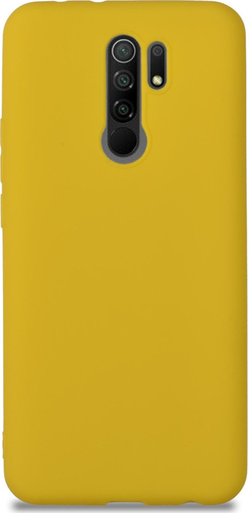 Xiaomi Redmi 9 Kılıf Kamera Korumalı Premier Silikon Kapak - Sarı