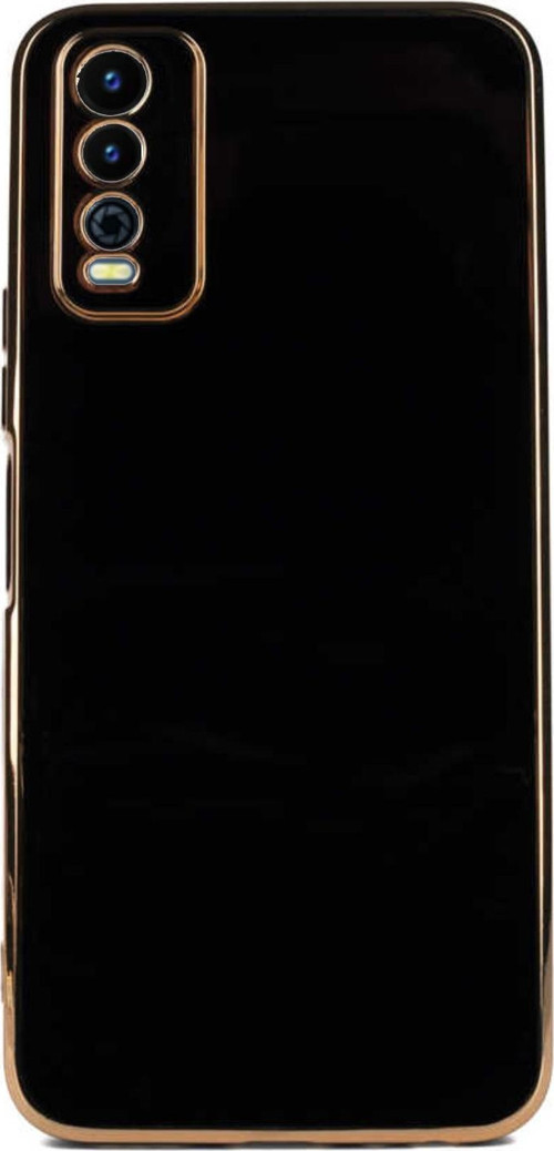 Vivo Y20 Kapak Kamera Korumalı Lazer Kesim Lüx Silikon Kılıf - Siyah