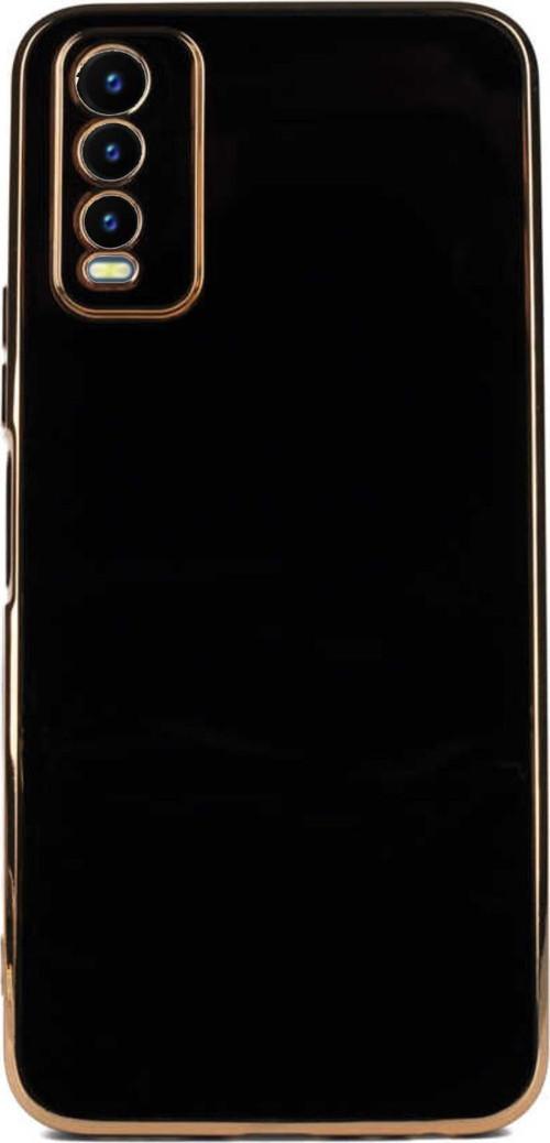 Vivo Y20S Kapak Kamera Korumalı Lazer Kesim Lüx Silikon Kılıf - Siyah