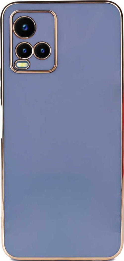 Vivo Y21S Kapak Kamera Korumalı Lazer Kesim Lüx Silikon Kılıf - Petrol Mavisi
