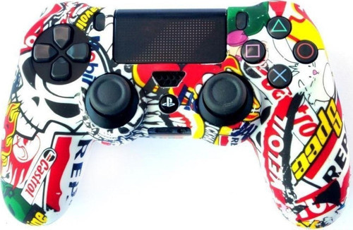 Playstation 4 Desenli Kol Koruyucu Silikon Kılıf 2P4 Ps4 Kol Kılıfı