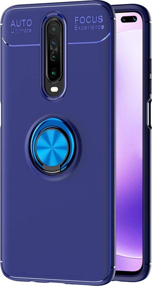 Xiaomi Redmi K30 Kılıf Renkli Yüzüklü Manyetik Silikon Kapak Mavi - Mavi