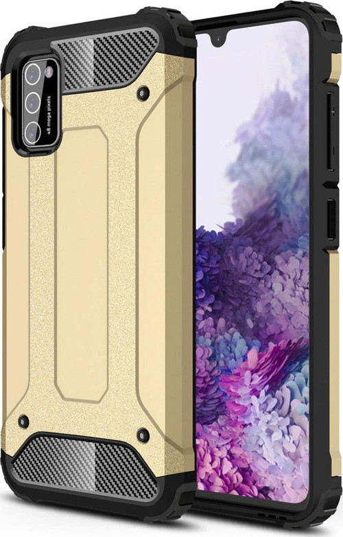 Xiaomi Poco M3 Kapak Çift Katmanlı Zırh Tank Kılıf - Gold