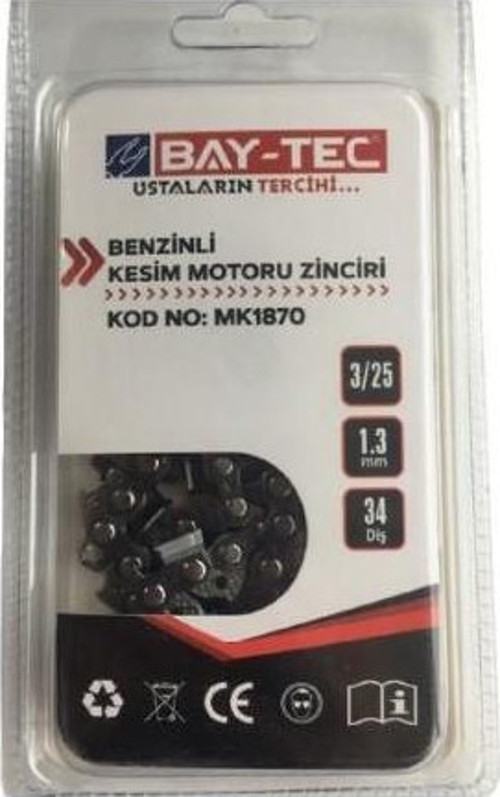 MK1870 BENZİNLİ KESİM MOTORU ZİNCİRİ 3/25-1.3mm-34 DİŞ