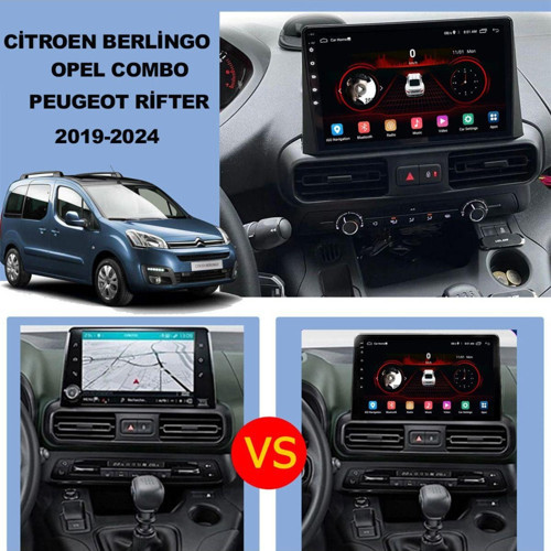 Citroen Berlingo Peugeot Rifter Opel Combo 2019-2024 Uyumlu 2-32 Gb 10 İnç Multimedya