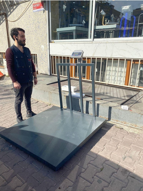 Yıldırım Plus 150X150 Cm 3000 Kg Özel Üretim Elektronik Baskül Kantar / Sanayi Tipi