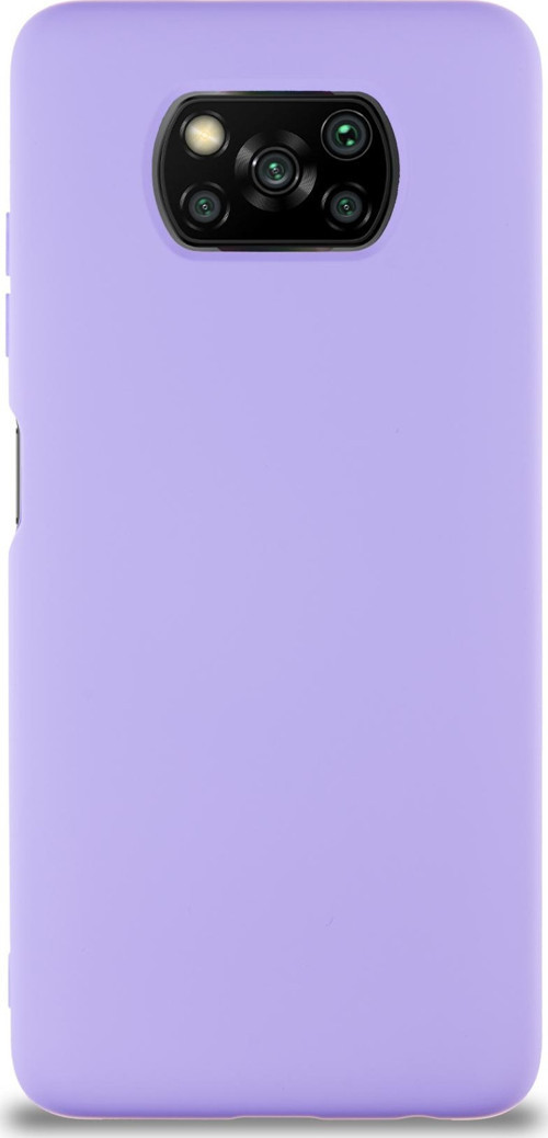 Xiaomi Poco X3 Kapak İçi Kadife Soft Logosuz Lansman Silikon Kılıf - Lila