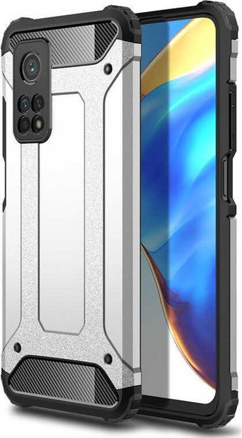 Xiaomi Mi 10t Pro Kapak Çift Katmanlı Zırh Tank Kılıf - Gri