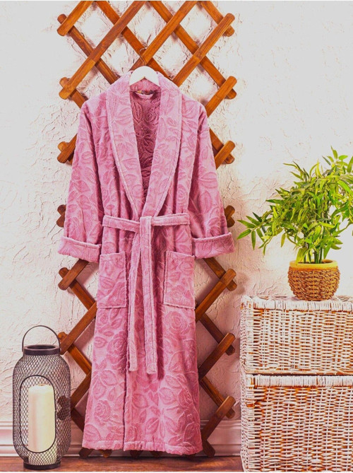 %100 Cotton Asiya 1. Sınıf Ihraç Ürünü Kadife Şal Yaka Bornoz