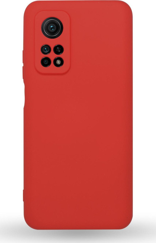 Xiaomi Mİ 10T Pro Kapak Kamera Korumalı Içi Kadife Lansman Silikon Kılıf - Kırmızı