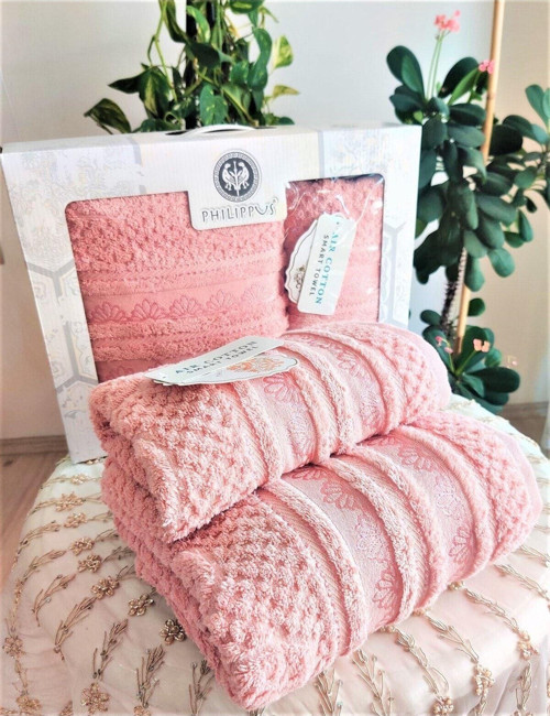 Phılıpus Aır Cotton Hediye Ve Çeyizlik 2'Li El Ve Banyo Havlu Seti (50X90 1Adet,70X140 1Adet)Kutulu