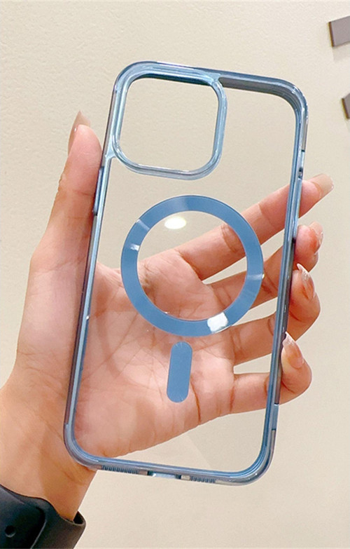 İphone 14 Pro Max Kamera Çıkıntılı Renkli Kenar Kılıf – Magsafe Destekli Darbe Emici Koruyucu Kapak