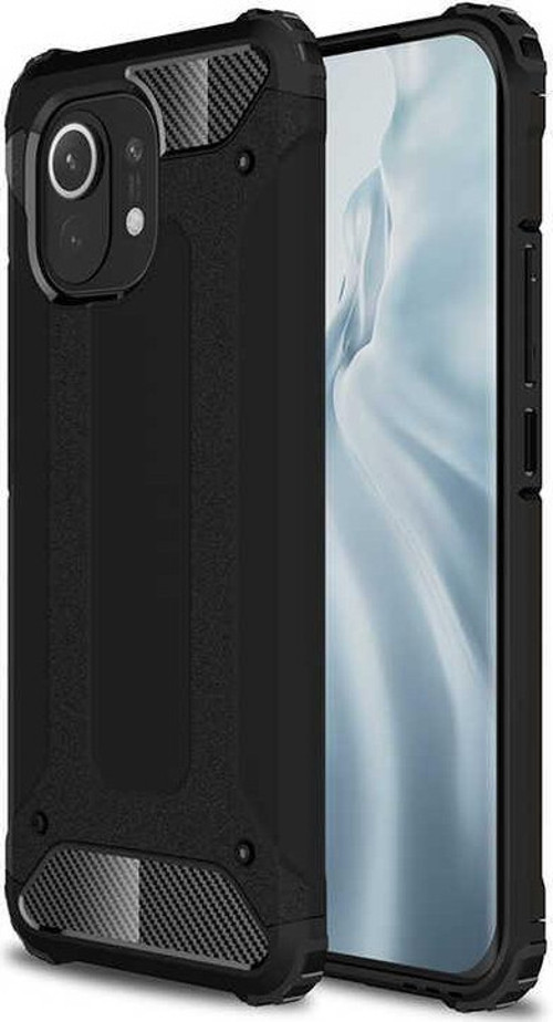 Xiaomi Mi 11 Kapak Çift Katmanlı Zırh Tank Kılıf - Siyah