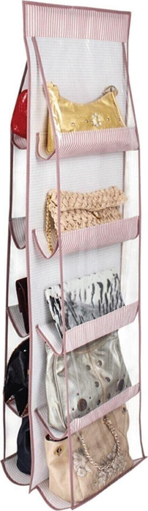 Çanta Saklama Organizeri - 10 Cepli Çanta Düzenleyici - 125X37Cm
