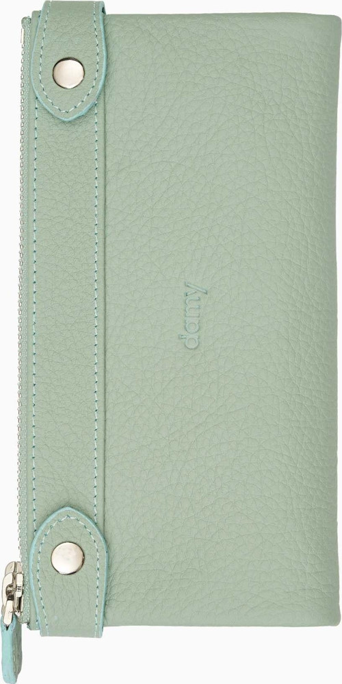 Kadın El Portföyü, Çıtçıtlı Fermuarlı Cüzdan, Bozuk Ve Kağıt Para Bölmeli Orijinal - Yeşil K8215