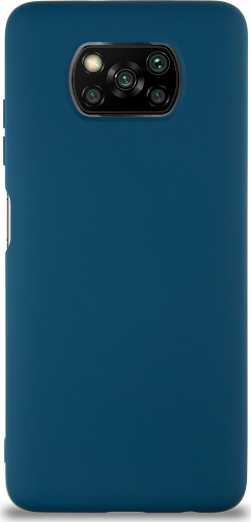 Xiaomi Poco X3 Pro Kapak İçi Kadife Soft Logosuz Lansman Silikon Kılıf - Petrol Mavisi