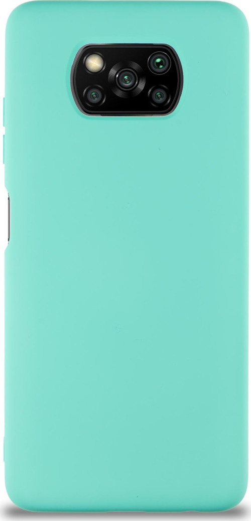 Xiaomi Poco X3 Pro Kapak İçi Kadife Soft Logosuz Lansman Silikon Kılıf - Su Yeşili