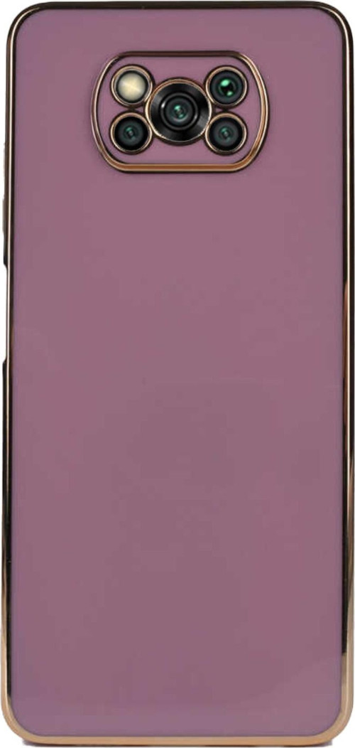 Xiaomi Poco X3 Pro Kapak Kamera Korumalı Lazer Kesim Lüx Silikon Kılıf - Mor